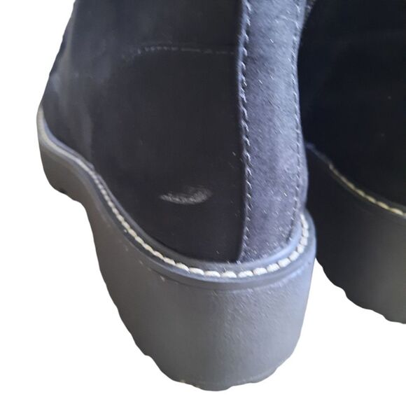 Madden Girl Carra Combat Boots Faux Suede Fur Lined Side Zip Boots - Picture 7 of 7